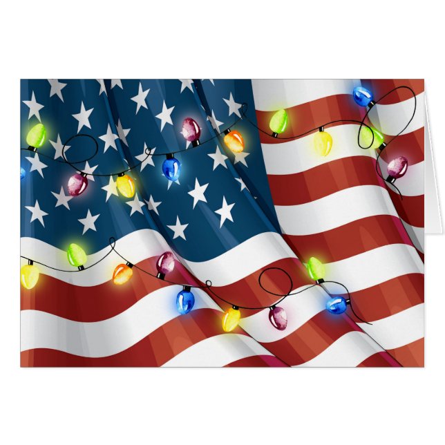 American Flag Weihnachten (Vorderseite (Horizontal))