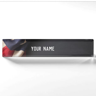 American Flag, wir haben Chalkboard Namensplakette