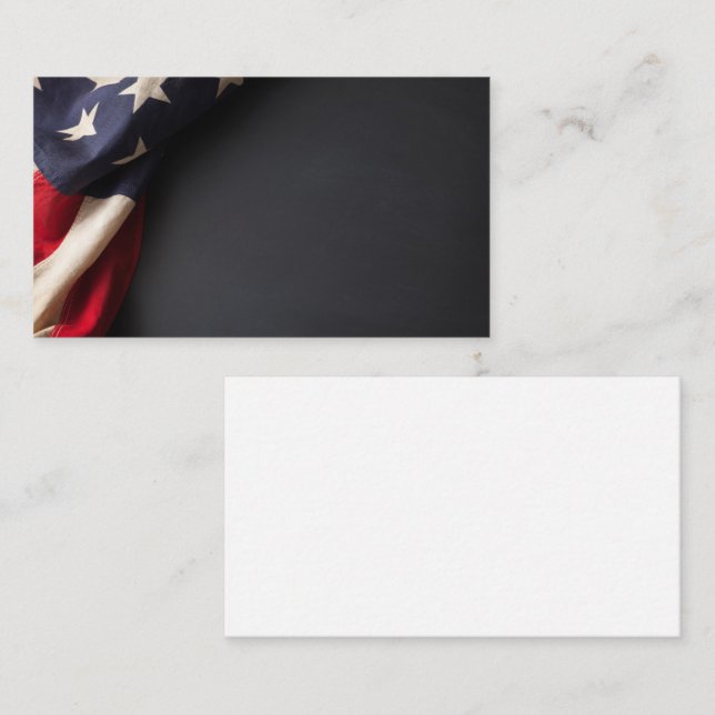 American Flag, wir haben Chalkboard Visitenkarte (Vorne/Hinten)