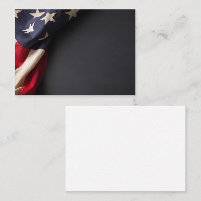 American Flag, wir haben Chalkboard Visitenkarte (Vorne/Hinten)