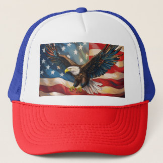 American Flag with Bald Eagle Truckerkappe