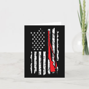 American Flag Women Men Shotgun Jagd Karte