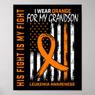 American Flag zur Sensibilisierung für Krebs-Leukä Poster