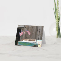 American Flags & Stall Note Card