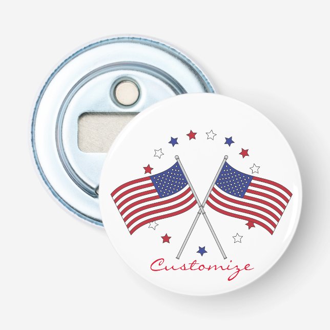 American Flags Thunder_Cove Patriotic 4. Juli Flaschenöffner (Vorderseite)