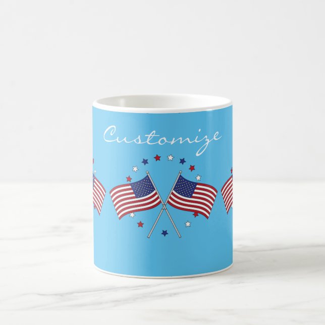 American Flags Thunder_Cove Patriotic 4. Juli Kaffeetasse (Mittel)