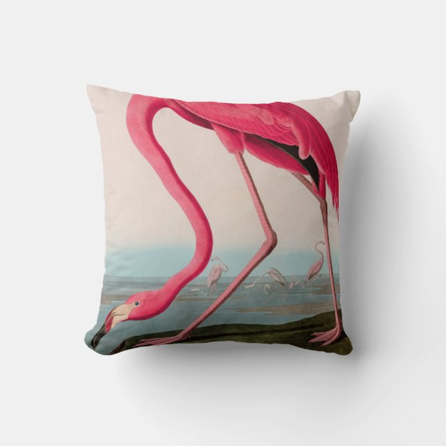 American Flamingo Birds of America Audubon Print Kissen (Vorderseite)