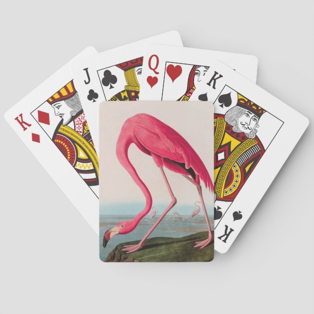 American Flamingo Birds of America Audubon Print Spielkarten (Rückseite)