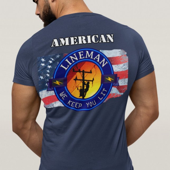 AMERICAN / FLORIDA (ANY STATE) LINEMAN  T-Shirt (Von Creator hochgeladen)