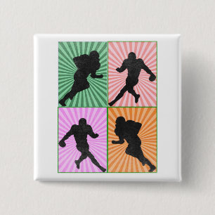 American football artwork for football lovers button