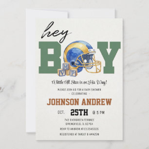 American Football Baby Shower Einladung