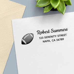 American Football Ball Address Permastempel