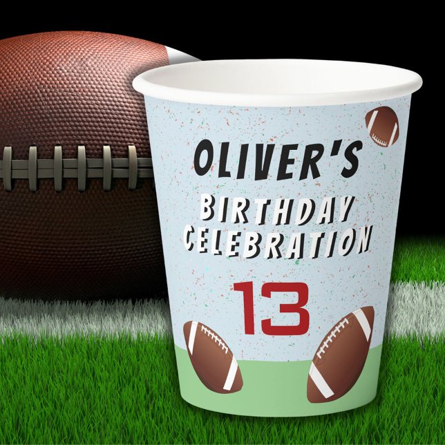 American Football Ball Birthday Party  Pappbecher (Von Creator hochgeladen)