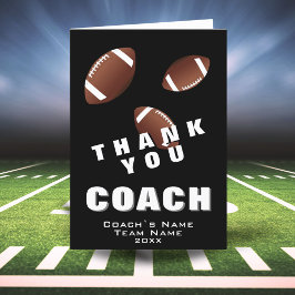 American Football Ball Black Danke Coach Card