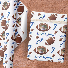 American Football Ball Happy Birthday Foto Geschenkpapier