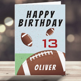 American Football Ball Happy Birthday Karte