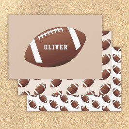 American Football Ball Pattern Kindergeburtstag Geschenkpapier Set