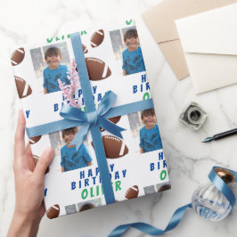 American Football Ball Sports Kindergeburtstag Fot Geschenkpapier