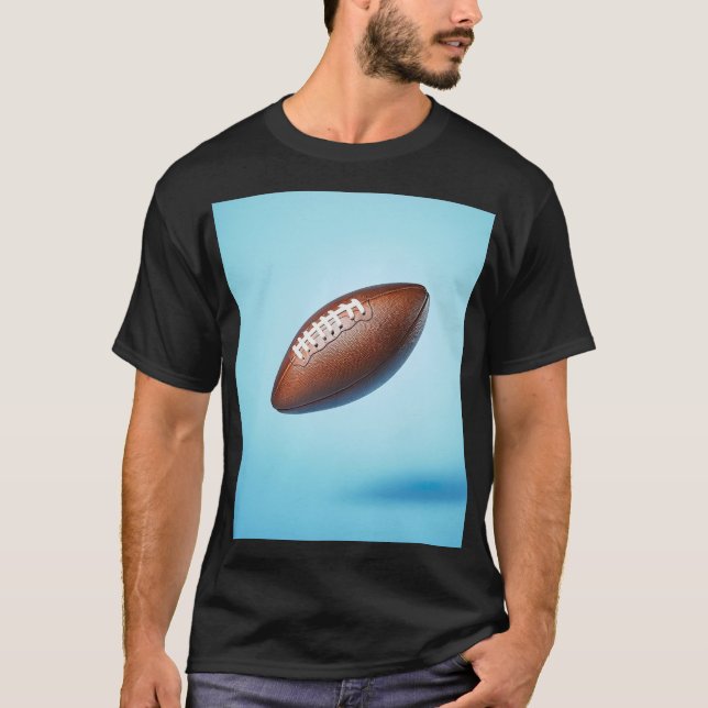 American football ball suspended in the air T-Shirt (Vorderseite)