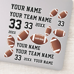 American Football Ball Team Name Aufkleber