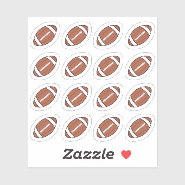American Football Balls Game Day Erinnerung Plane Aufkleber (Blatt)