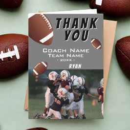 American Football Balls Grau Danke Coach Foto