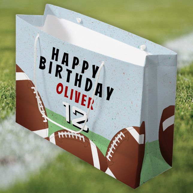 American Football Balls Kinder glücklich zum Gebur Große Geschenktüte (Von Creator hochgeladen)