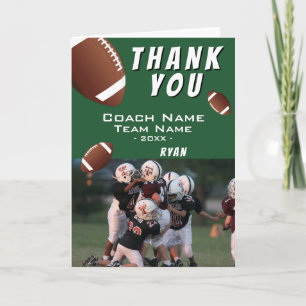 American Football Balls Vielen Dank Coach Foto Dankeskarte