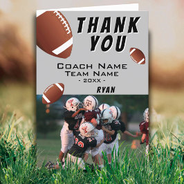 American Football Balls Vielen Dank Coach Foto Dankeskarte
