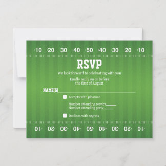 American Football Bar Mitzvah RSVP Card Einladung