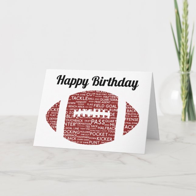 American Football Birthday Card Karte (Vorderseite)