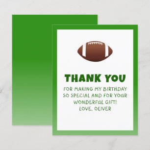 American Football Birthday Dankeskarte