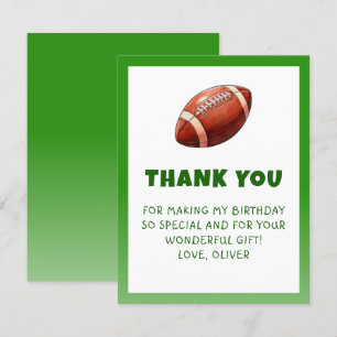 American Football Birthday Dankeskarte