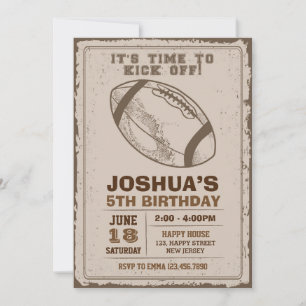 American Football Birthday Einladung
