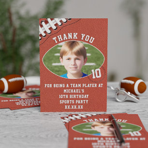 American Football Birthday Foto Vielen Dank Dankeskarte