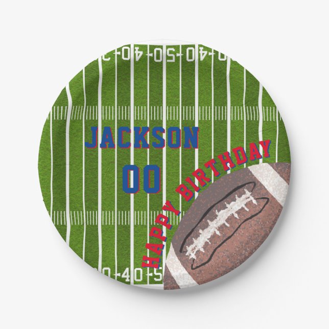 American Football Birthday Party Pappteller (Vorderseite)