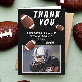 American Football Black Danke Coach Foto Card