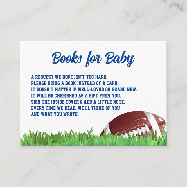American Football Books for Baby Card Begleitkarte (Vorderseite)