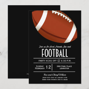 American Football Bowl Game Party Invitations