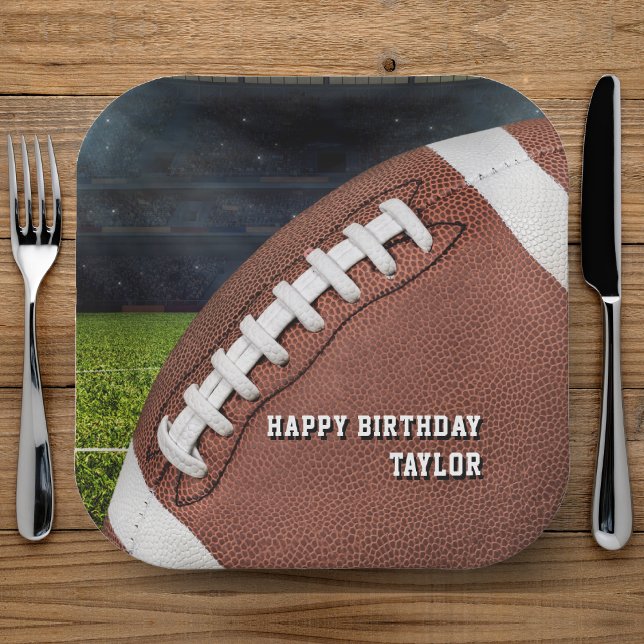 American Football Boys Happy Birthday Party Pappteller (American Football Boys Happy Birthday Party Paper Plates
)
