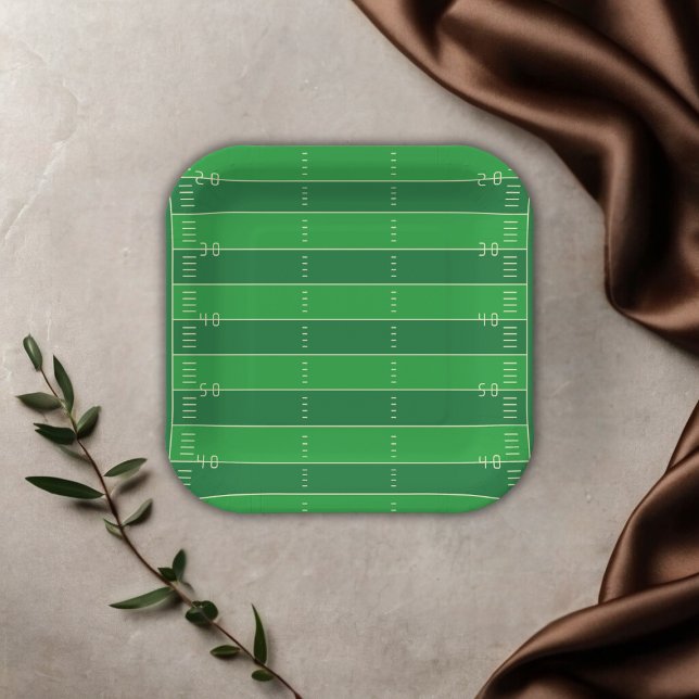 American Football Brown & Green Color Baby Dusche Pappteller (Von Creator hochgeladen)