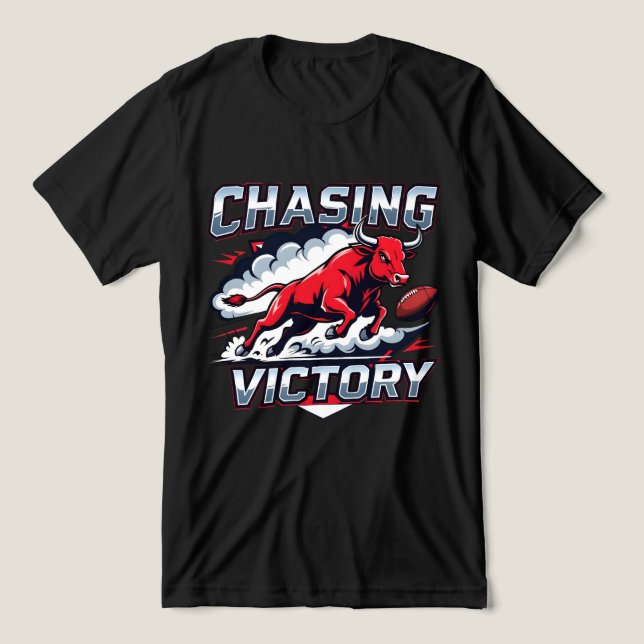 American Football Chasing Sieger Tri-Blend Shirt (Design Vorderseite)