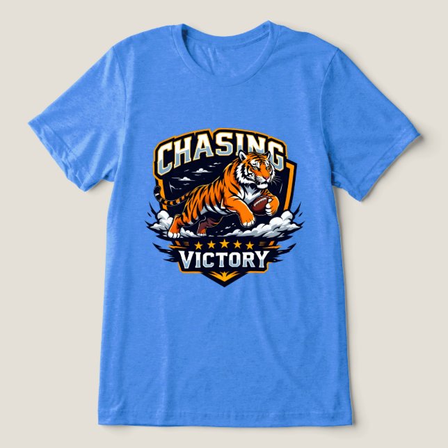 American Football Chasing Sieger Tri-Blend Shirt (Design Vorderseite)