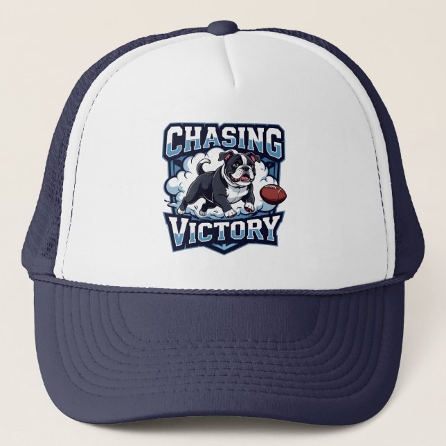 American Football Chasing Sieger Truckerkappe (Vorderseite)