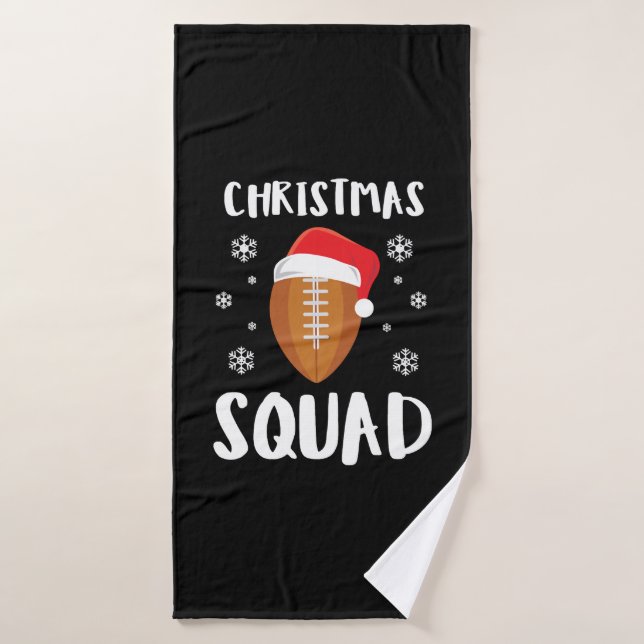 American Football Christmas Squad Christmas Xmas Badehandtuch (Badehandtuch)