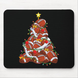 American Football Christmas Tree Xmas Pajamas Play Mousepad