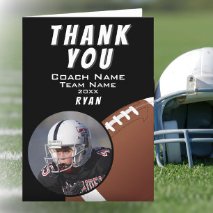 American Football Coach Football Ball Foto Dankeskarte