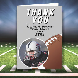 American Football Coach Football Ball Grau Foto Dankeskarte