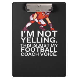 American Football Coach Klemmbrett