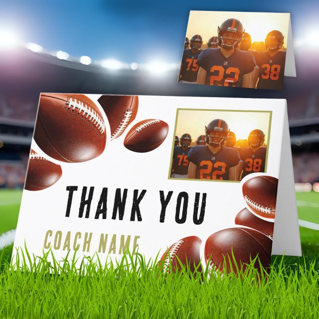 American Football Coach Name Foto Dankeskarte (Von Creator hochgeladen)